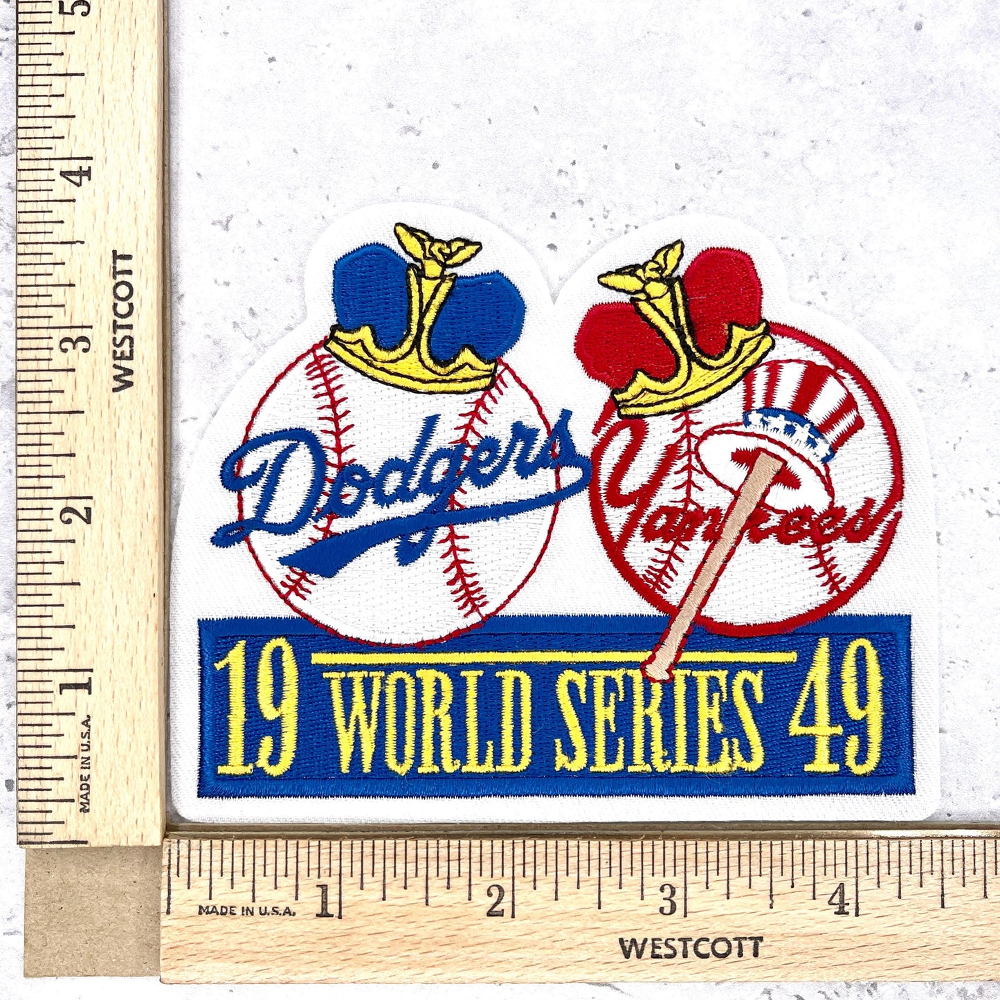 1949 NY Yankees World Series Patch • MLB Brooklyn Dodgers • Willabee & Ward NOS