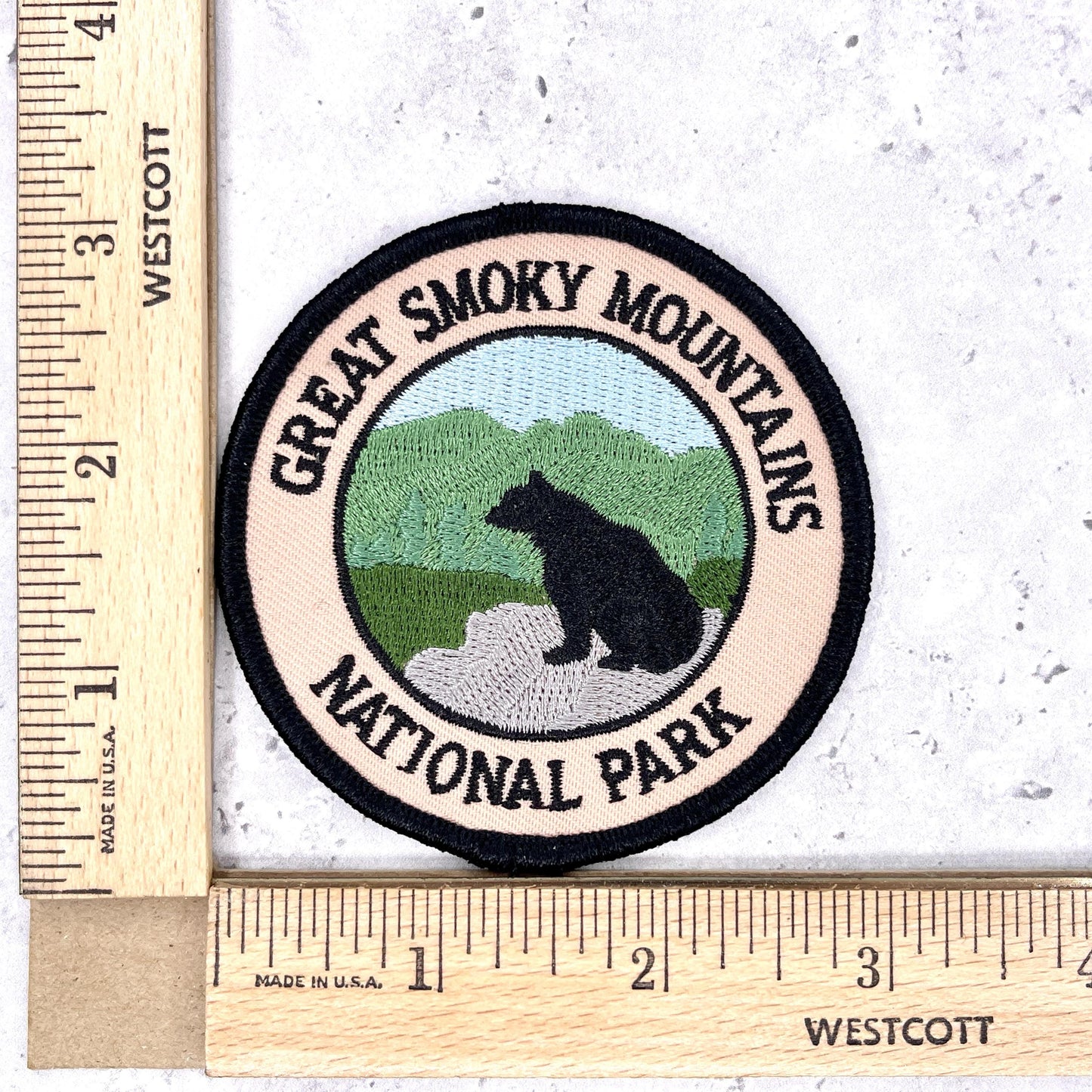 Great Smoky Mountains National Park Patch • Appalachian Black Bear Souvenir • Iron-On
