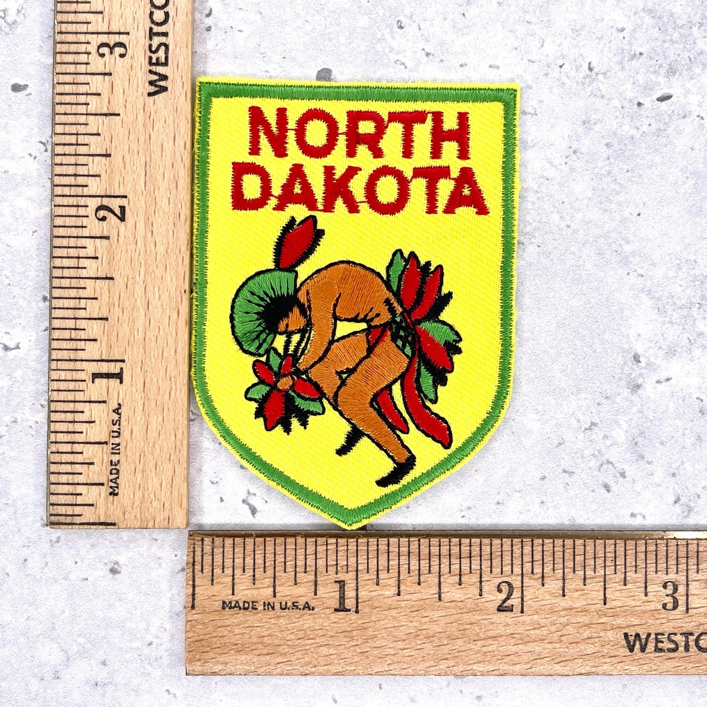 Vintage North Dakota State Patch • 80s Travel Souvenir NOS