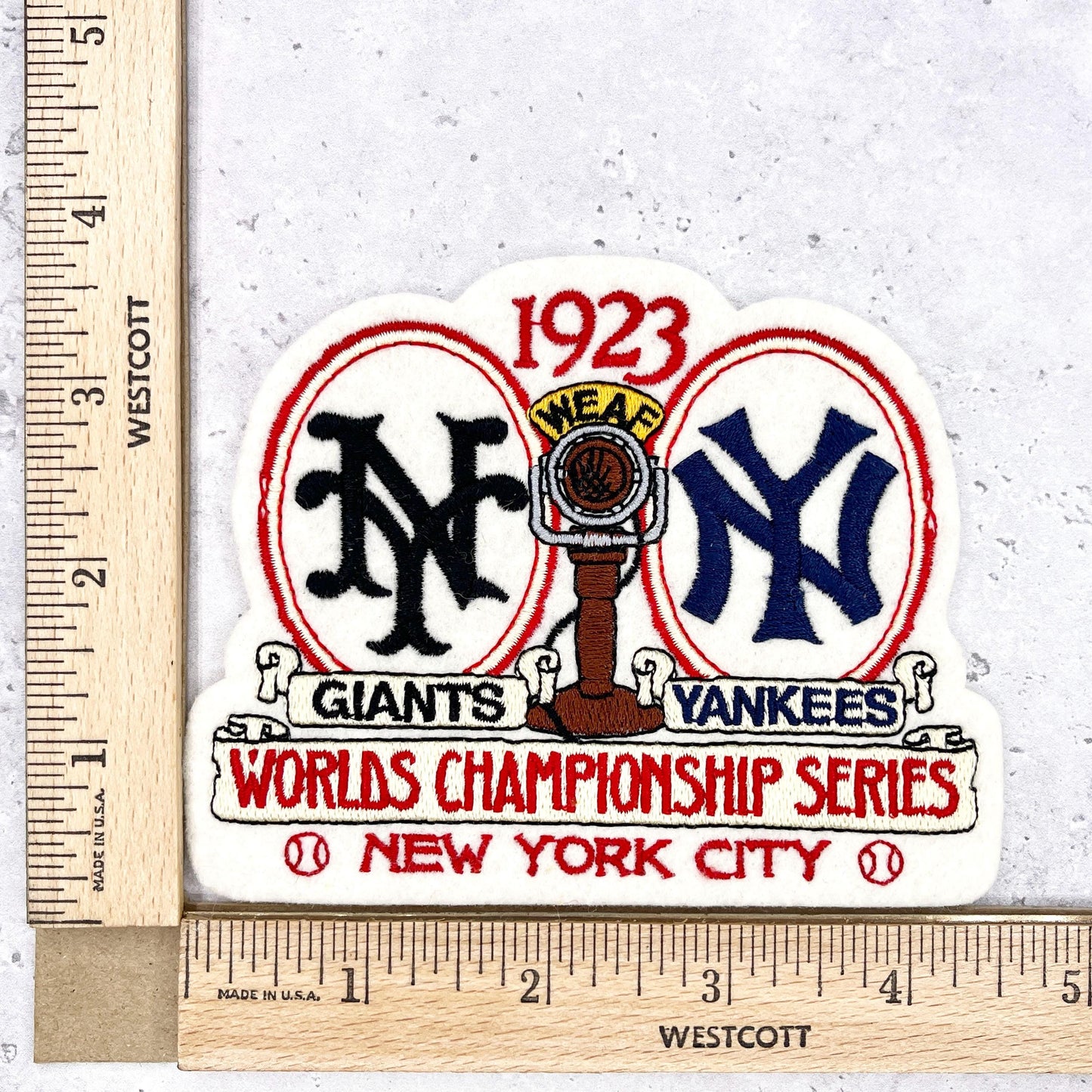 1923 NY Yankees World Series Patch • MLB New York Giants • Willabee & Ward NOS