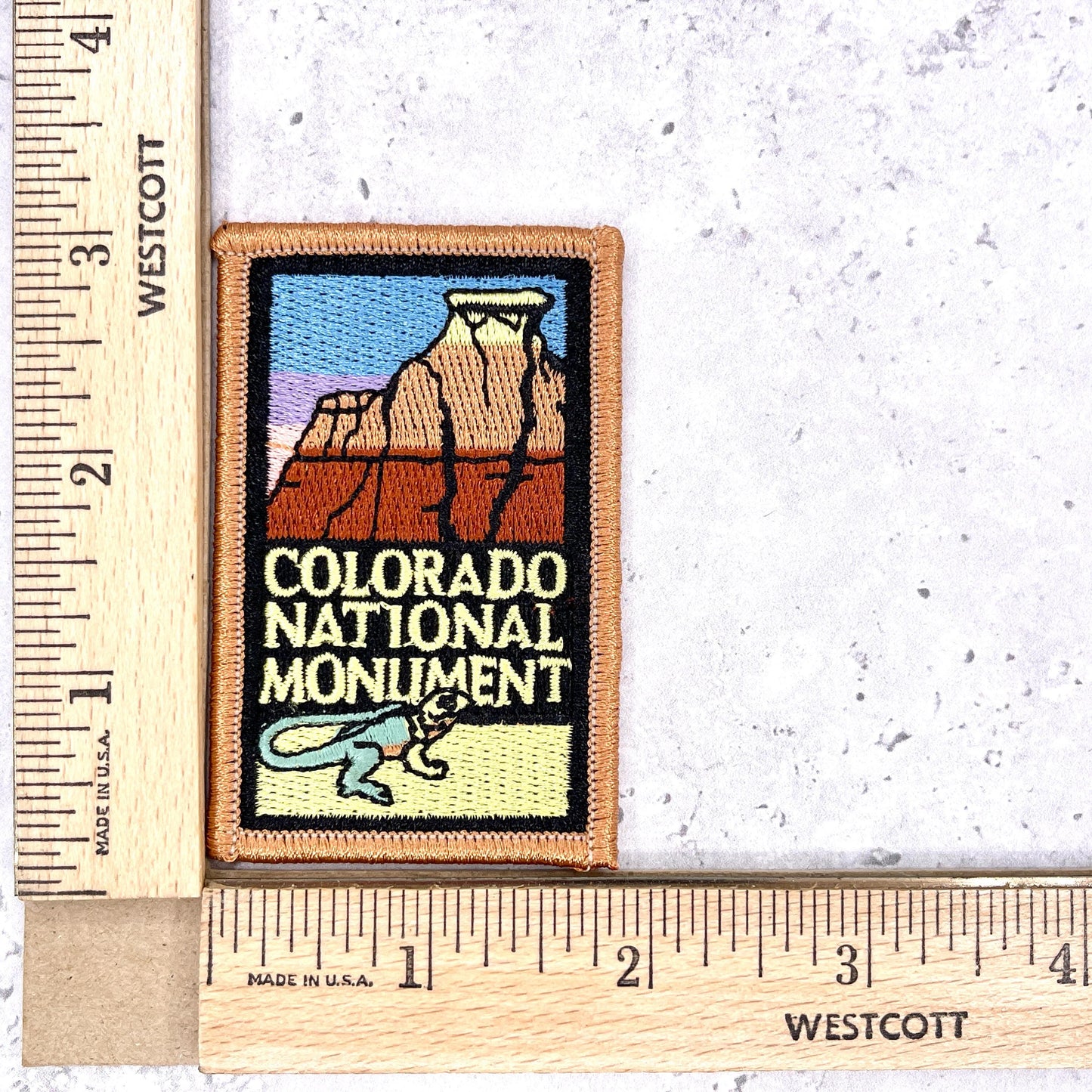 Colorado National Monument Patch • Grand Junction Red Rock Canyon Souvenir • Y2K Iron-On NOS