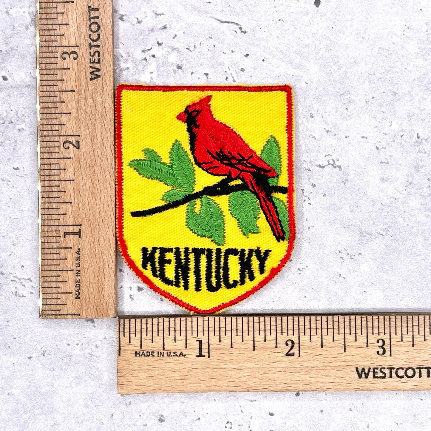 Vintage Kentucky State Patch • Cardinal Travel Souvenir • Sew-on Badge