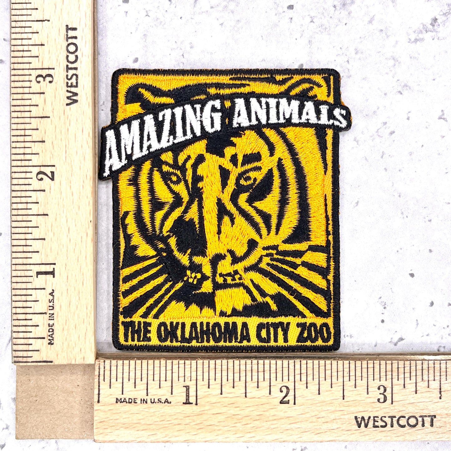 Oklahoma City Zoo Patch • Amazing Animals Tiger Wildlife Souvenir • Iron-On NOS