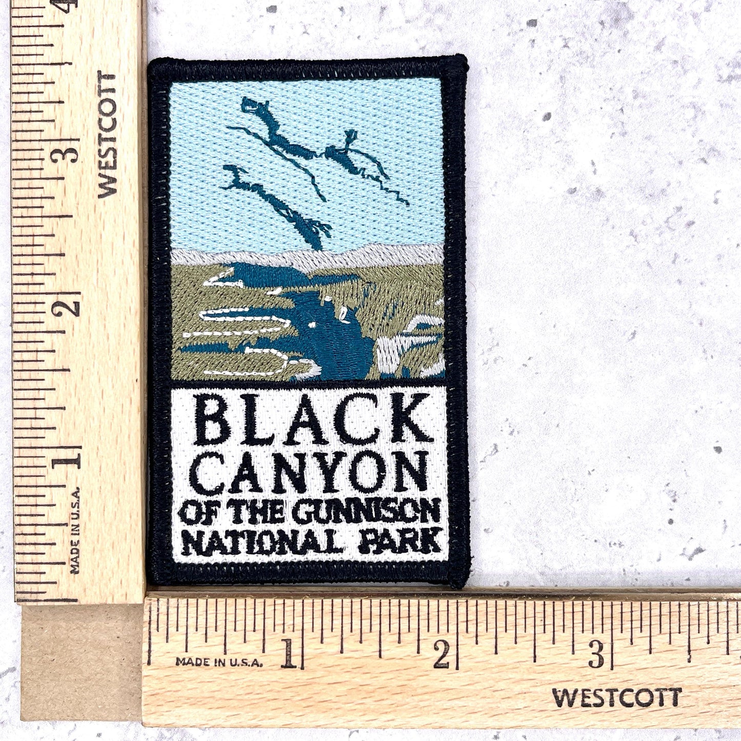 Black Canyon of the Gunnison Patch • National Park Colorado Souvenir • Iron-On NOS
