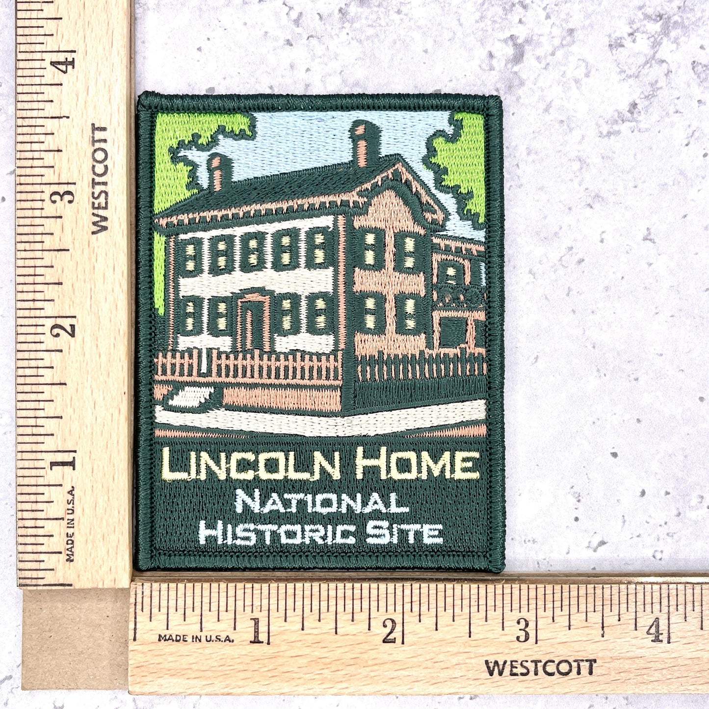 Abraham Lincoln Home Patch • Springfield National Historic Site • Y2K Iron-On NOS