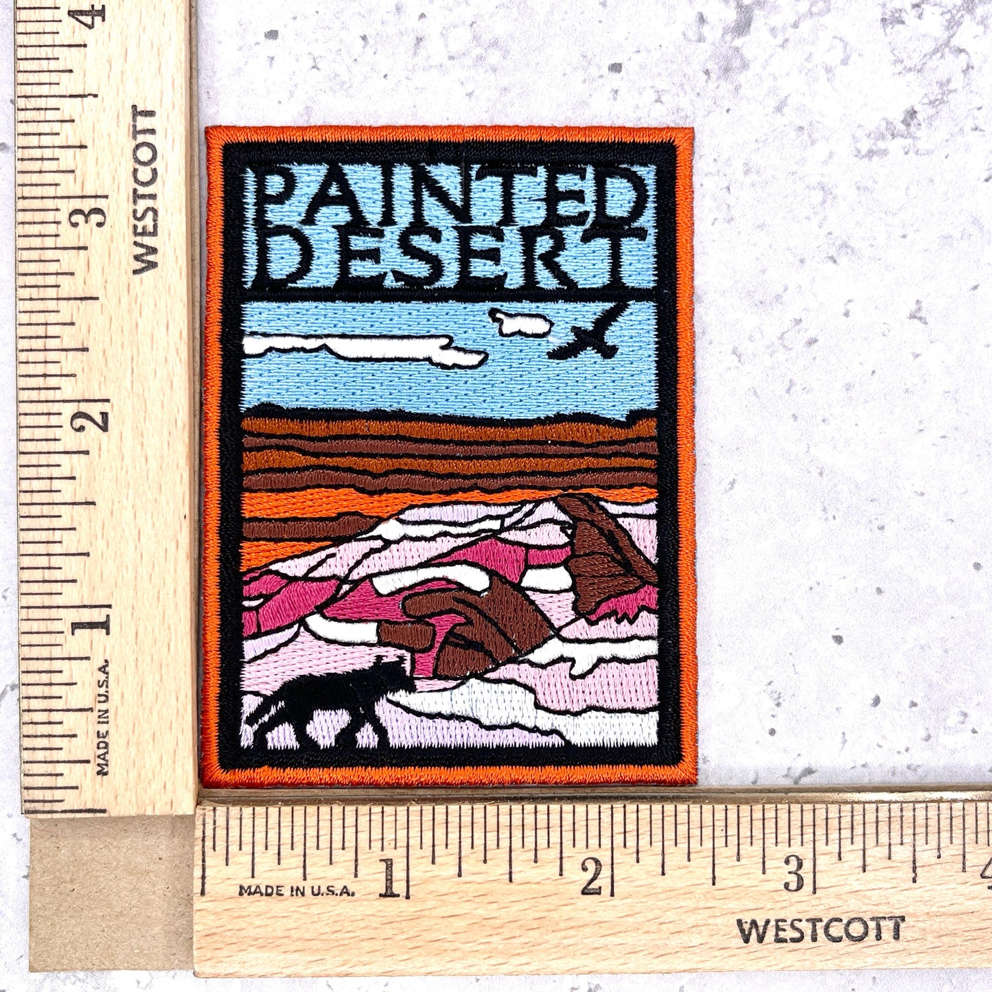 Painted Desert Patch • Petrified Forest Arizona Souvenir • Y2K Iron-On NOS
