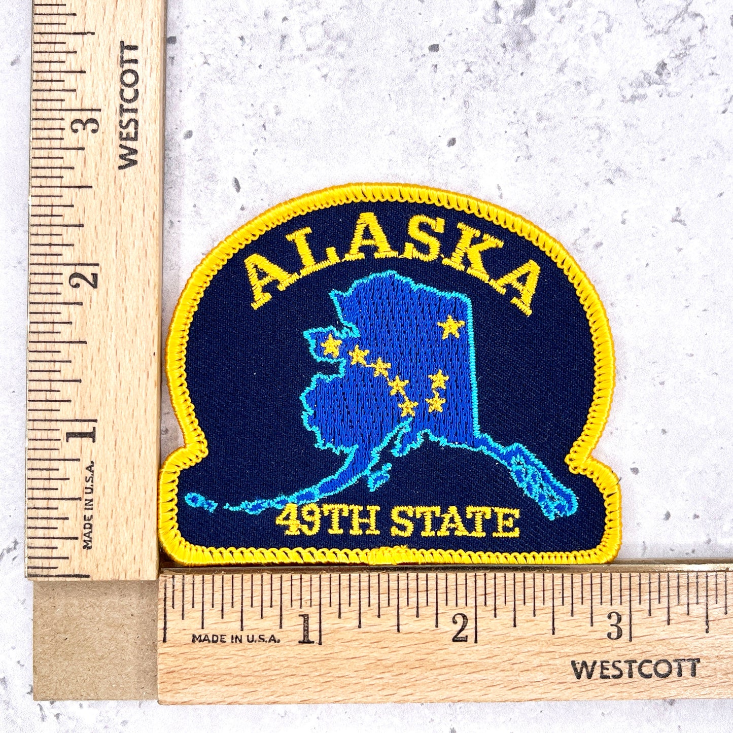 Vintage Alaska State Patch 90s Travel Tourist Souvenir 49th State
