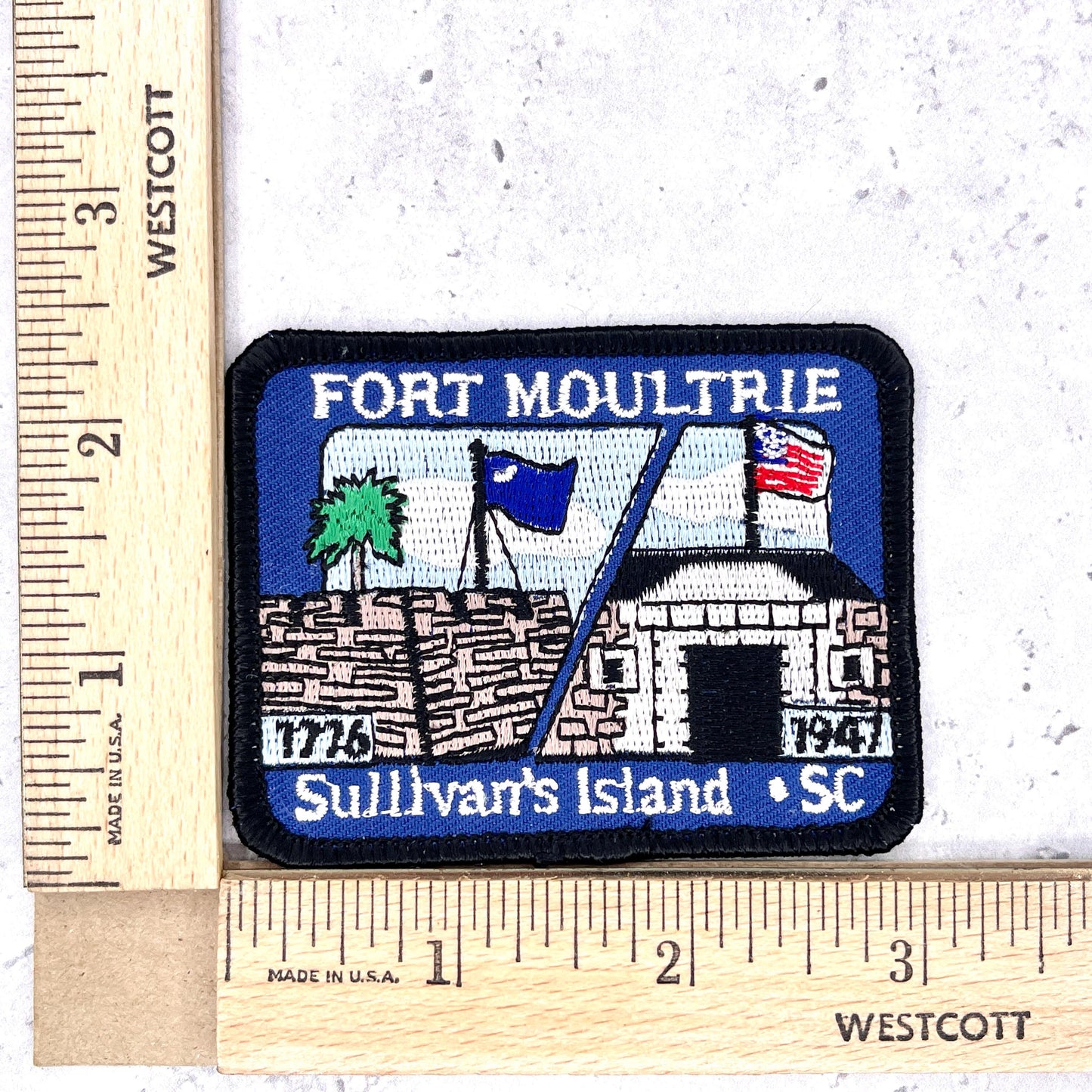 Fort Moultrie Patch • Sullivan's Island South Carolina Revolutionary War • Iron-On NOS