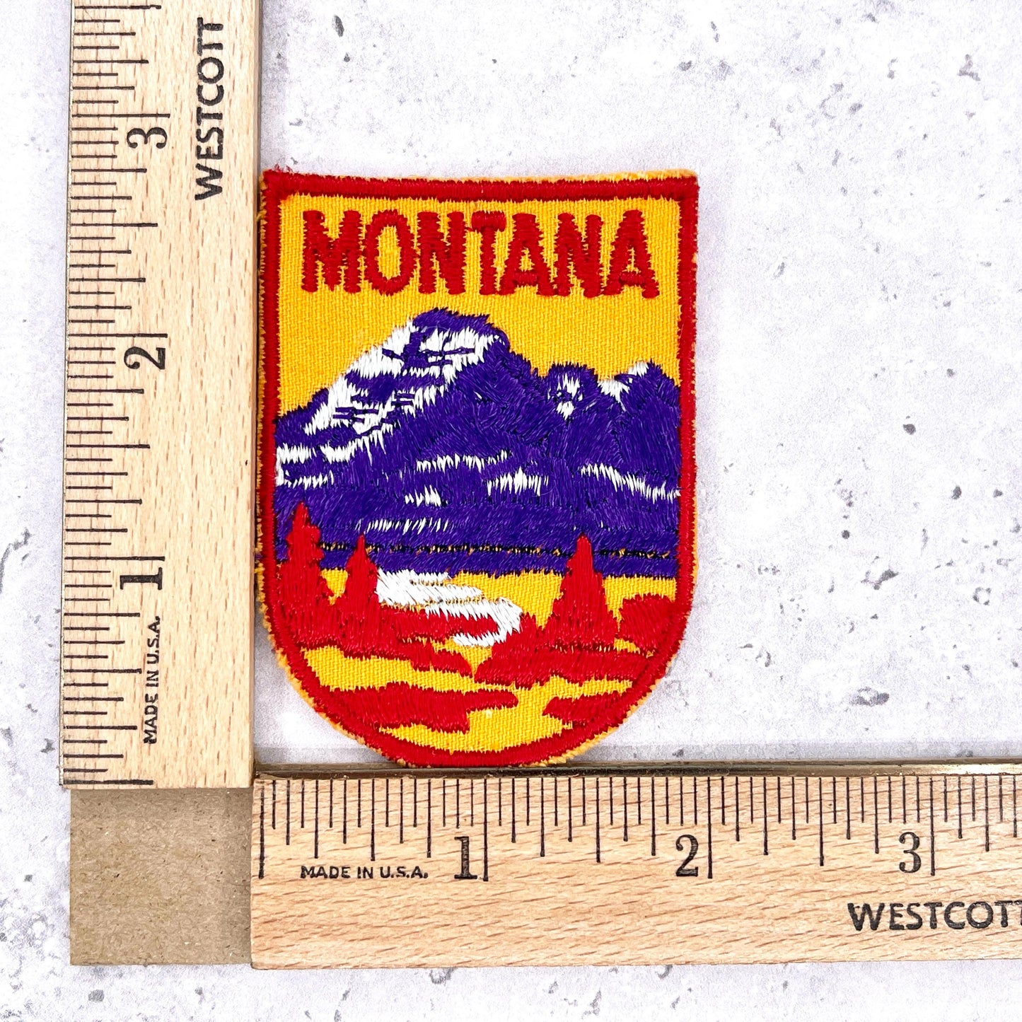 Vintage Montana State Patch • Nature Mountains Travel Souvenir • Sew-On Badge