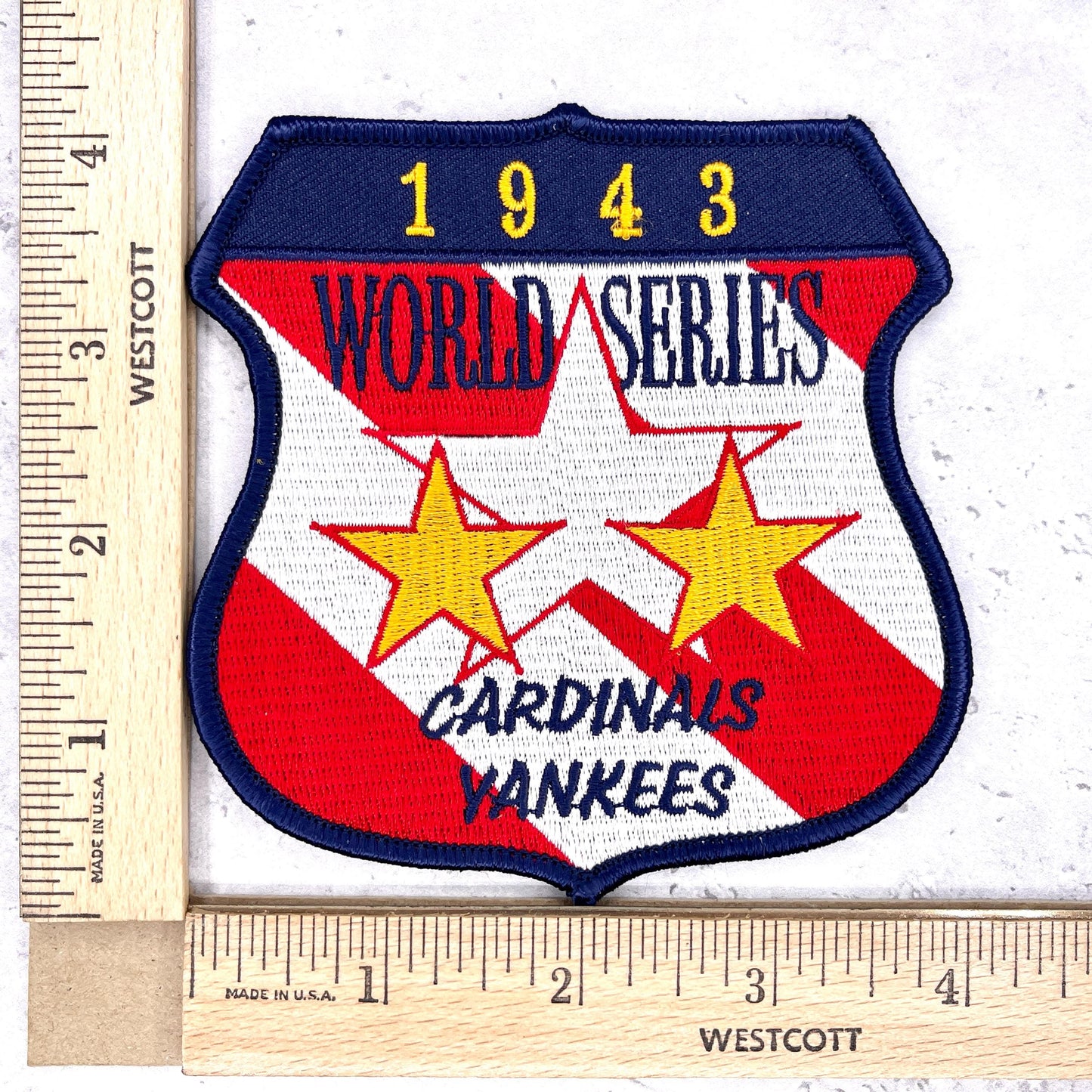 1943 NY Yankees World Series Patch • MLB St Louis Cardinals • Willabee & Ward NOS