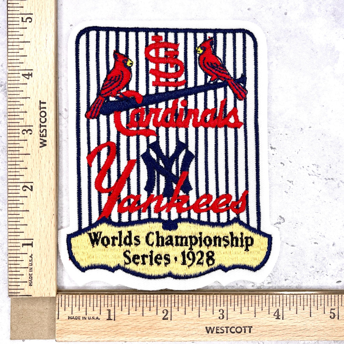 1928 NY Yankees World Series Patch • MLB St Louis Cardinals • Willabee & Ward NOS