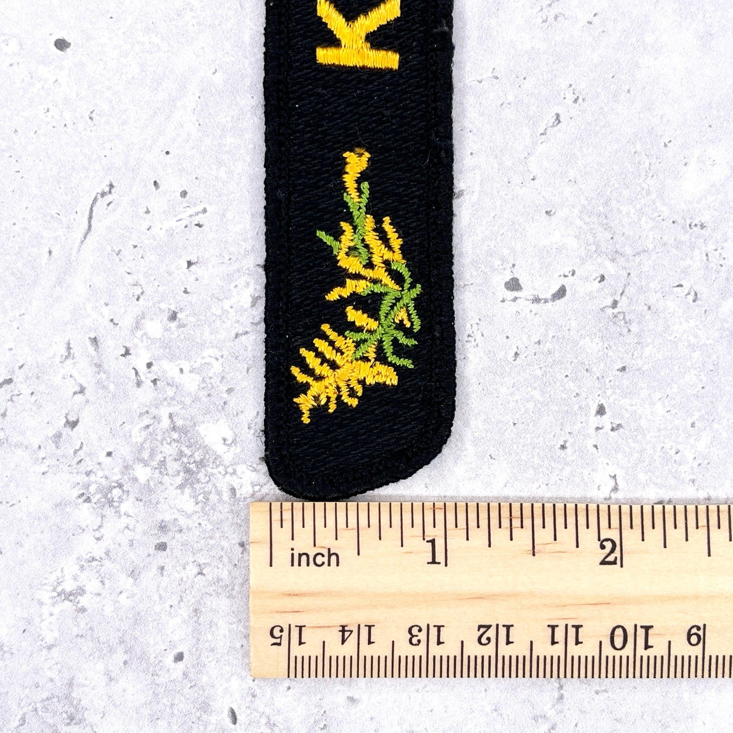 Vintage Kentucky Patch • Goldenrod State Flower Horses Derby • Sew-On 8.5" x 1"