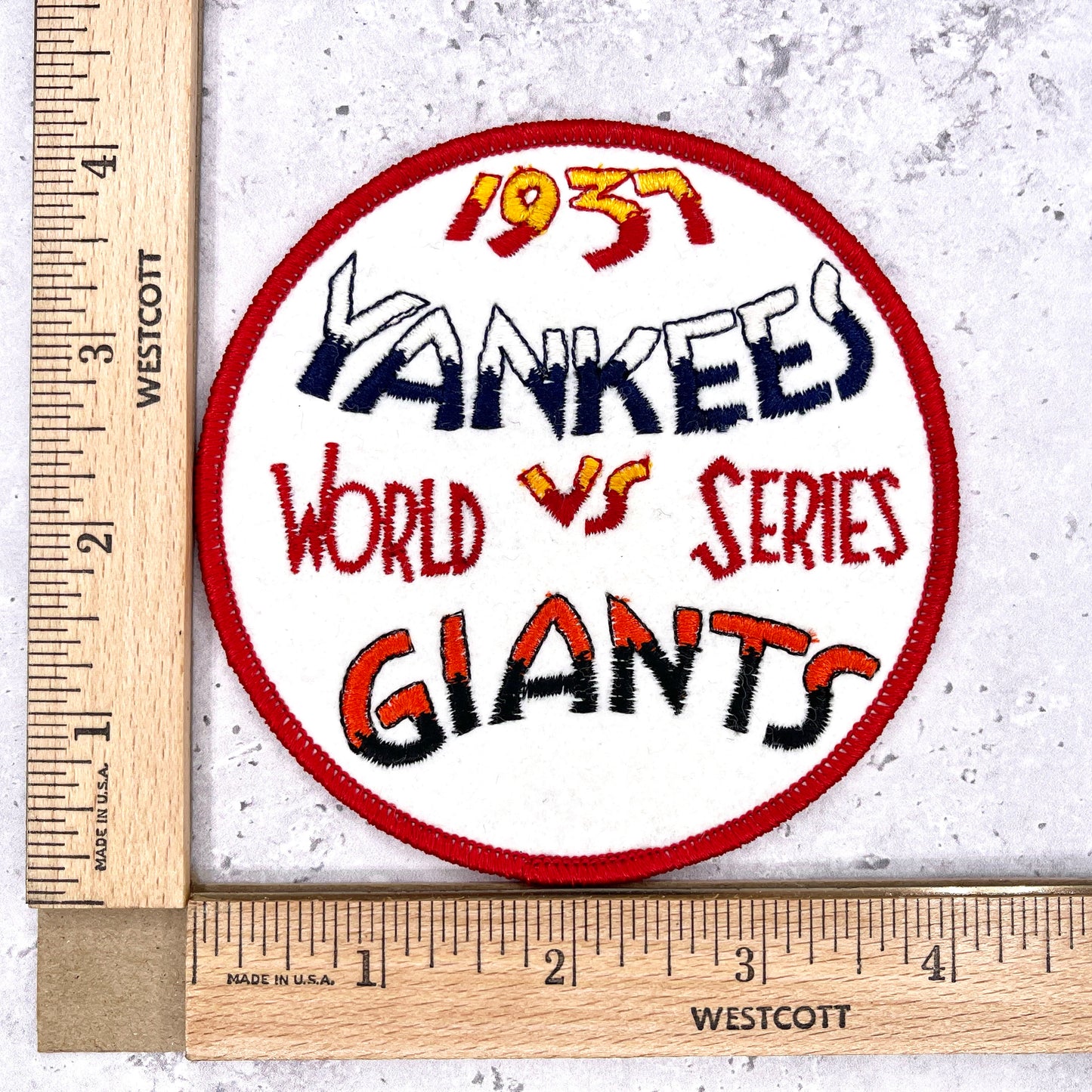 Vintage 1937 Yankees World Series Patch New York NY Giants Willabee & Ward