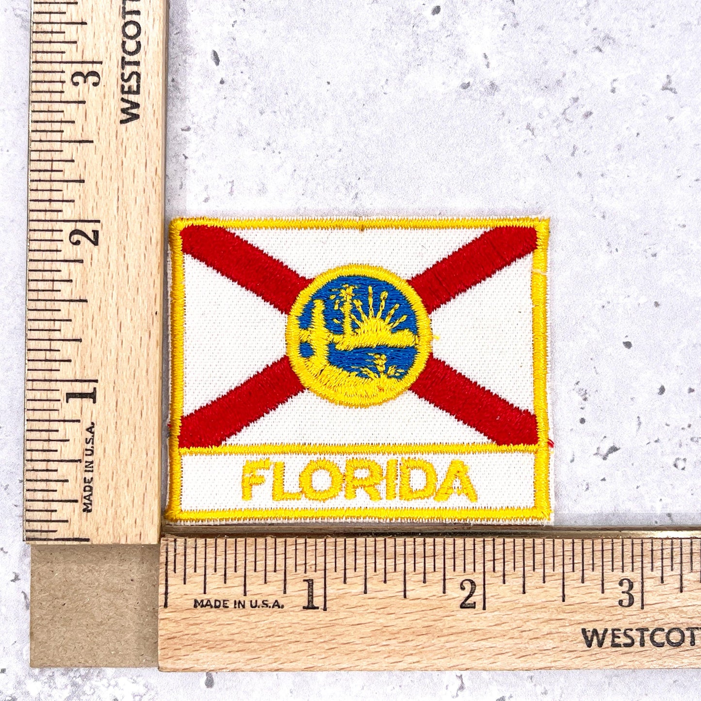 Vintage Florida Patch • State Flag Travel Souvenir • Iron-On