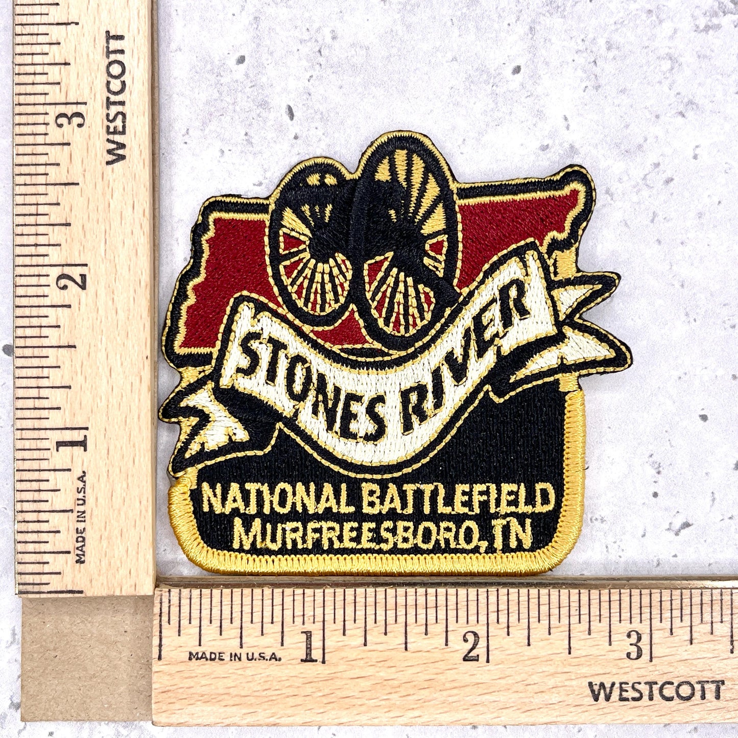 Stones River National Battlefield Patch • Murfreesboro Tennessee Civil War • Y2K Iron-On NOS