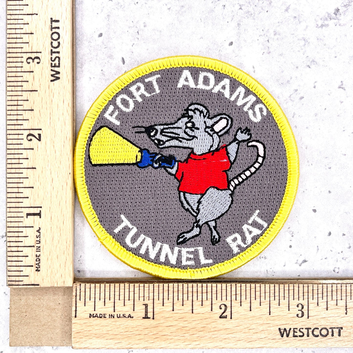 Fort Adams Tunnel Rat Patch • Newport Rhode Island Underground Tour • Iron-On NOS