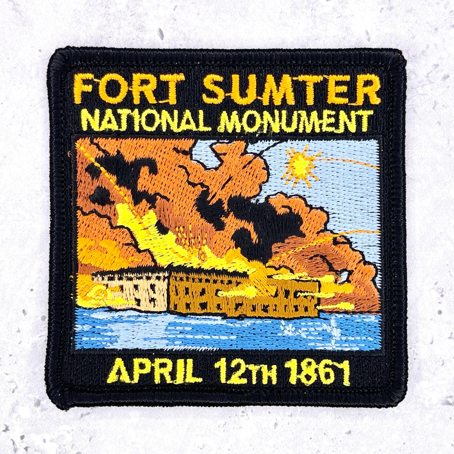 Fort Sumter National Monument Patch • Civil War Charleston Harbor April 12 1861 • Iron-On NOS