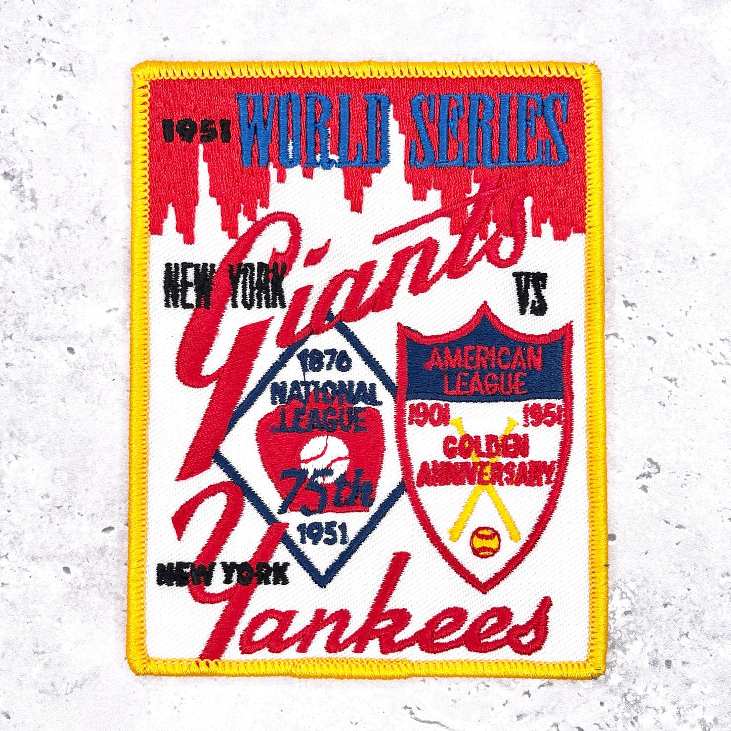 1951 NY Yankees World Series Patch • MLB New York Giants • Willabee & Ward NOS