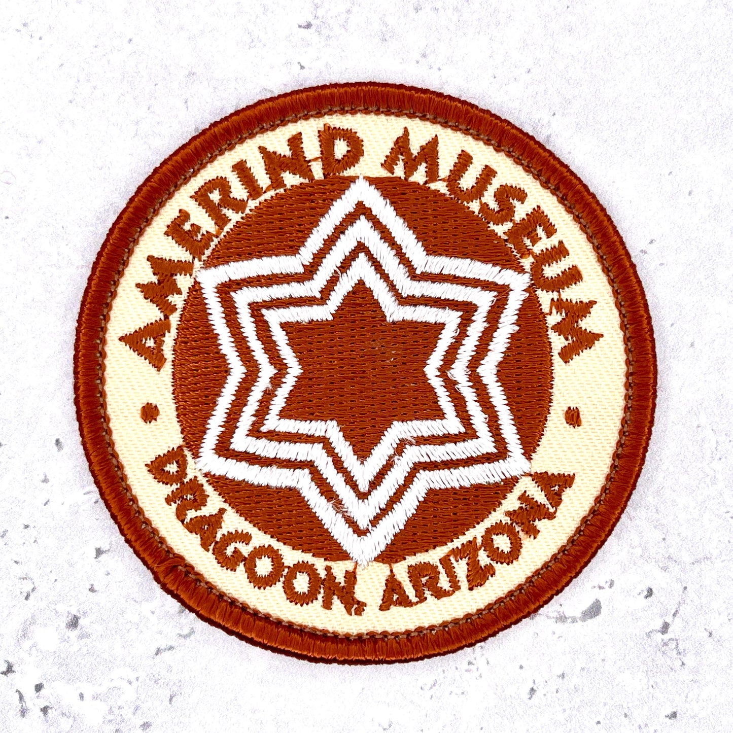 Amerind Museum Patch • Dragoon Arizona Native American Archaeology • Iron-On NOS