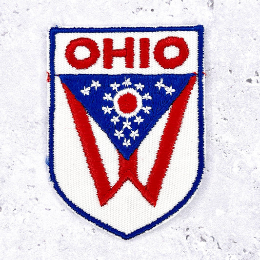 Vintage Ohio Patch • State Flag Travel Souvenir • Sew-On Badge