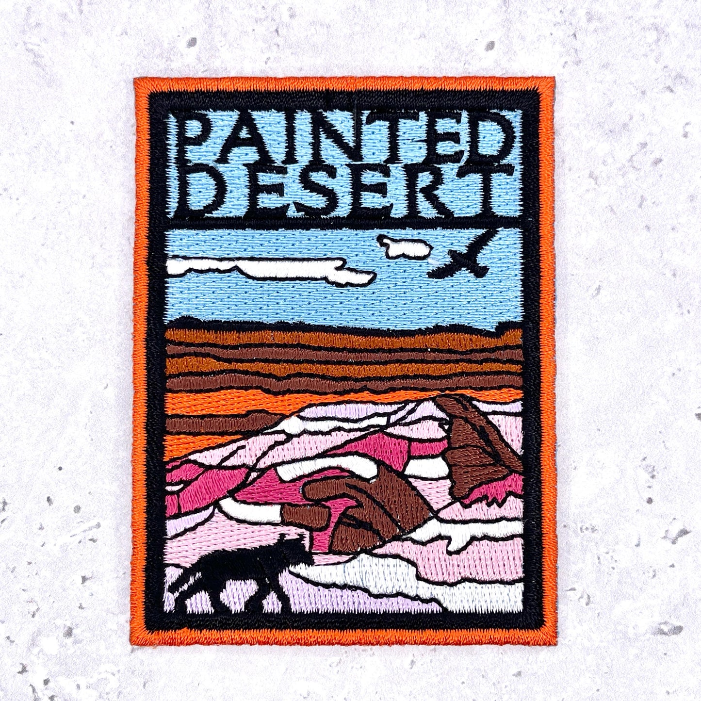 Painted Desert Patch • Petrified Forest Arizona Souvenir • Y2K Iron-On NOS