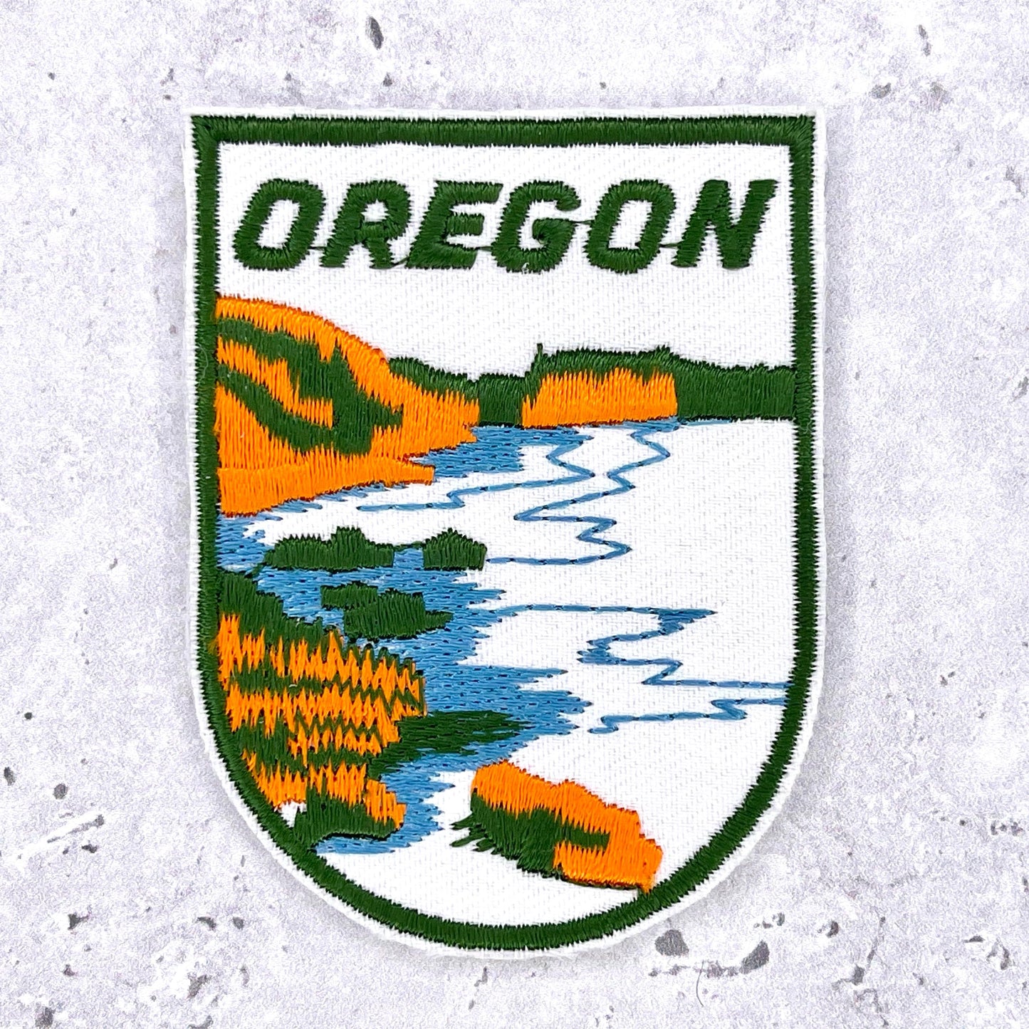 Vintage Oregon State Patch • 80s Travel Souvenir • Iron-On NOS