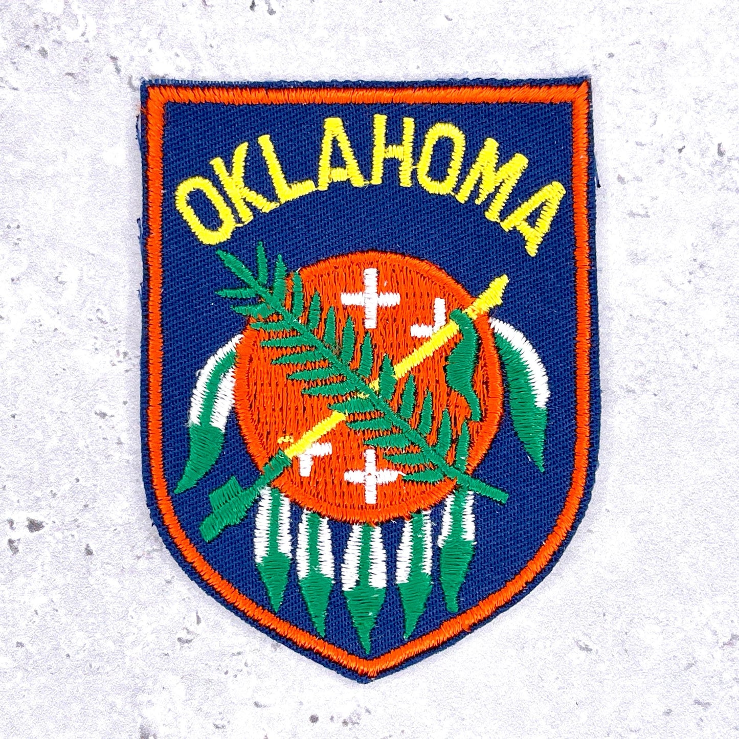 Vintage Oklahoma State Patch • 80s Travel Souvenir NOS