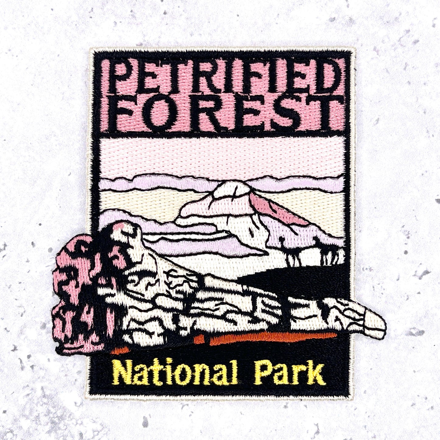 Petrified Forest National Park Patch • Arizona Fossil Wood Souvenir • Iron-On