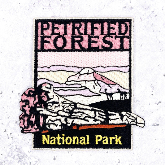 Petrified Forest National Park Patch • Arizona Fossil Wood Souvenir • Iron-On