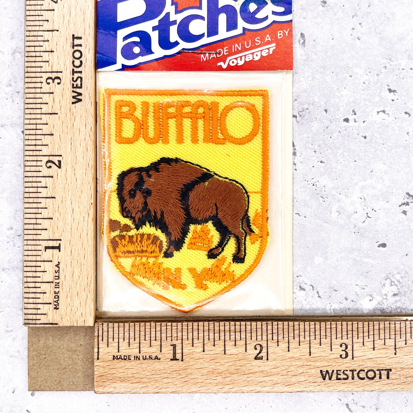 Vintage Buffalo New York Patch • Upstate NY City Travel Souvenir • Iron-On NOS