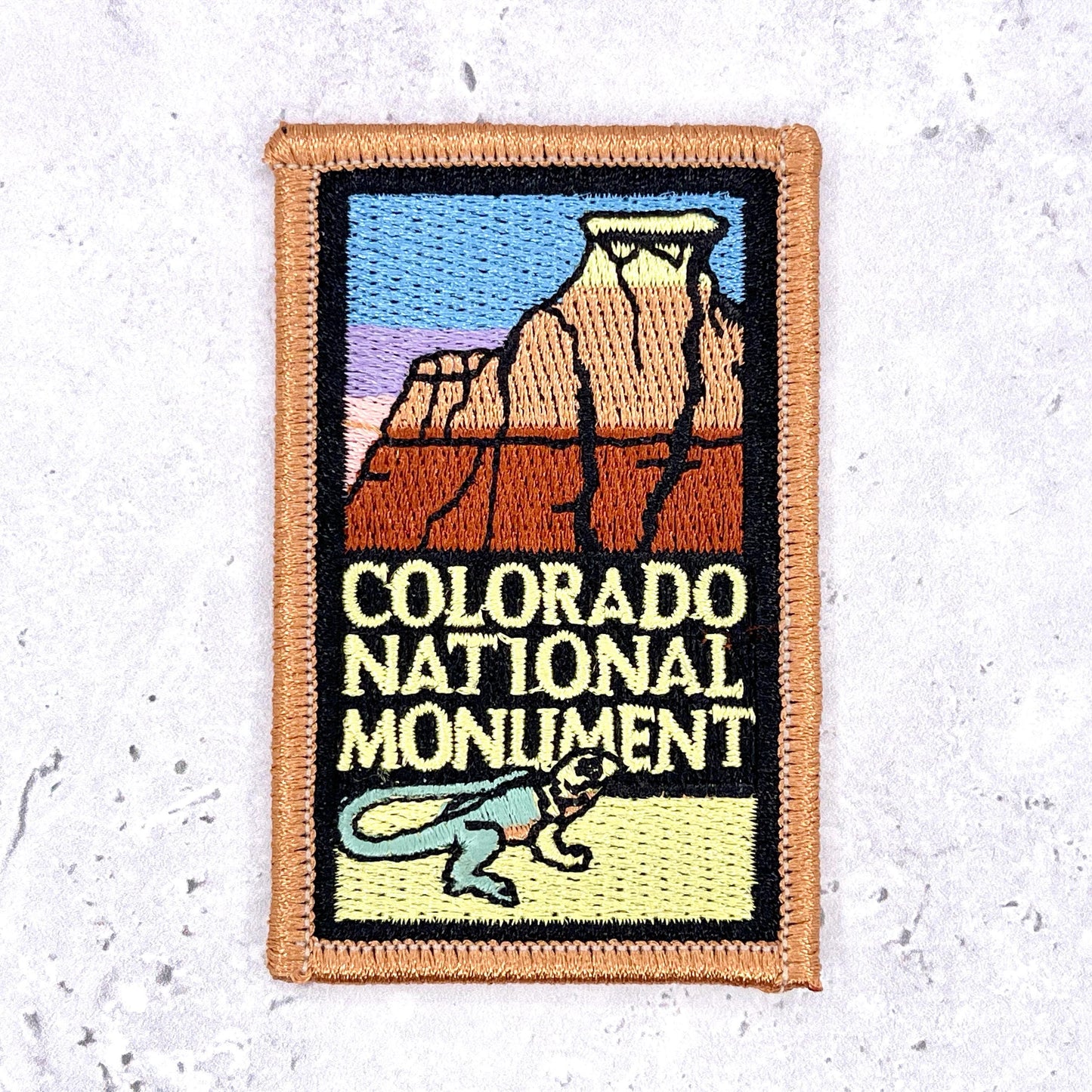 Colorado National Monument Patch • Grand Junction Red Rock Canyon Souvenir • Y2K Iron-On NOS