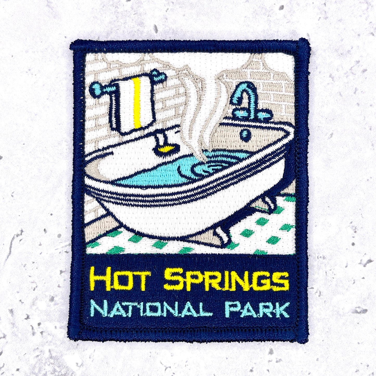 Hot Springs National Park Patch • Arkansas Bathhouse Row Souvenir • Iron-On