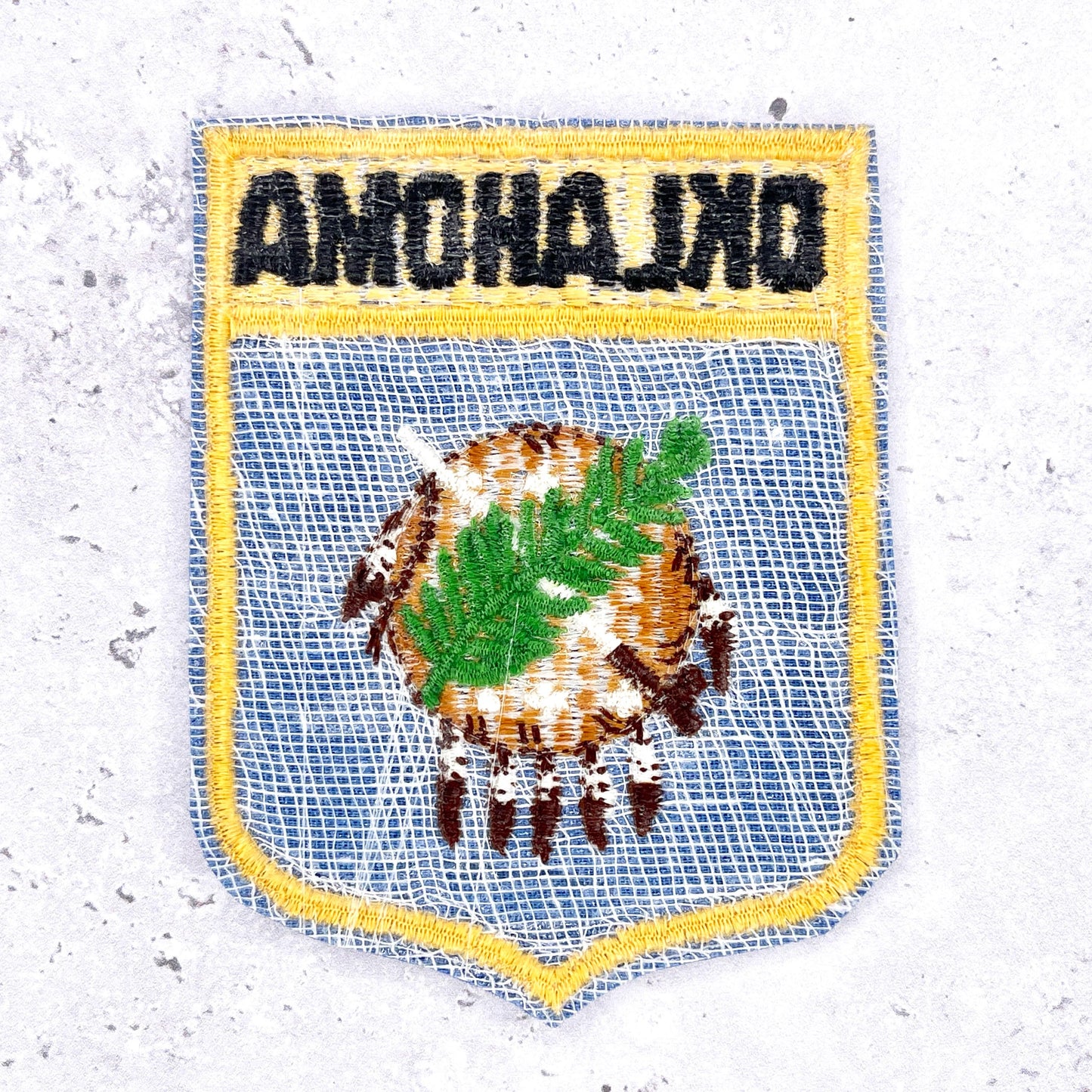 Vintage Oklahoma Patch • State Flag Travel Souvenir • Iron-On Badge