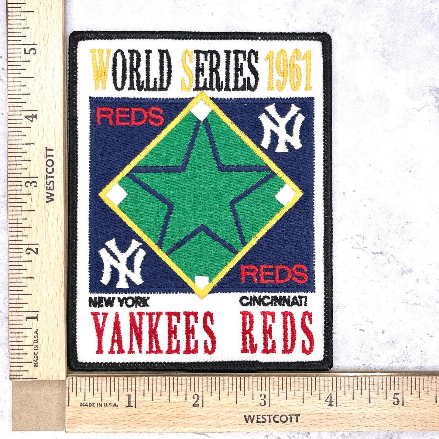 1961 NY Yankees World Series Patch • MLB Cincinnati Reds • Willabee & Ward NOS