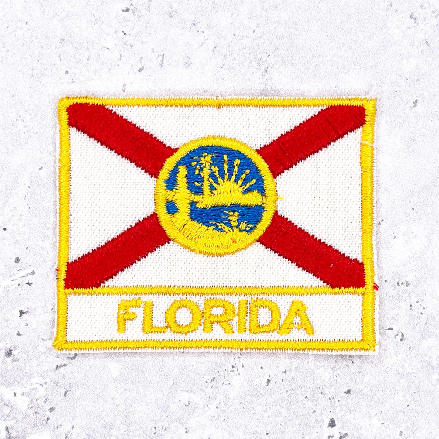 Vintage Florida Patch • State Flag Travel Souvenir • Iron-On