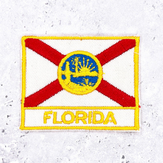 Vintage Florida Patch • State Flag Travel Souvenir • Iron-On