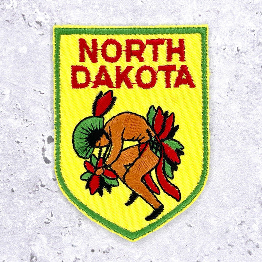 Vintage North Dakota State Patch • 80s Travel Souvenir NOS