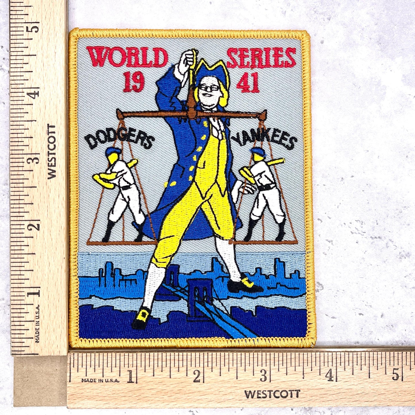 1941 NY Yankees World Series Patch • MLB Brooklyn Dodgers • Willabee & Ward NOS