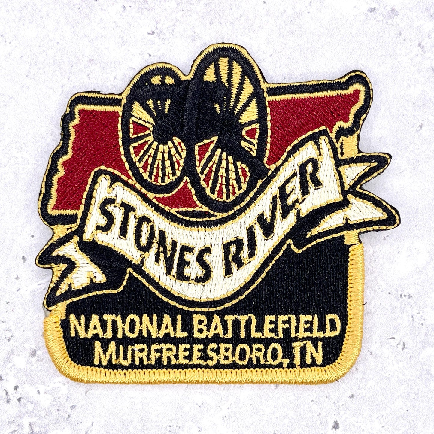 Stones River National Battlefield Patch • Murfreesboro Tennessee Civil War • Y2K Iron-On NOS