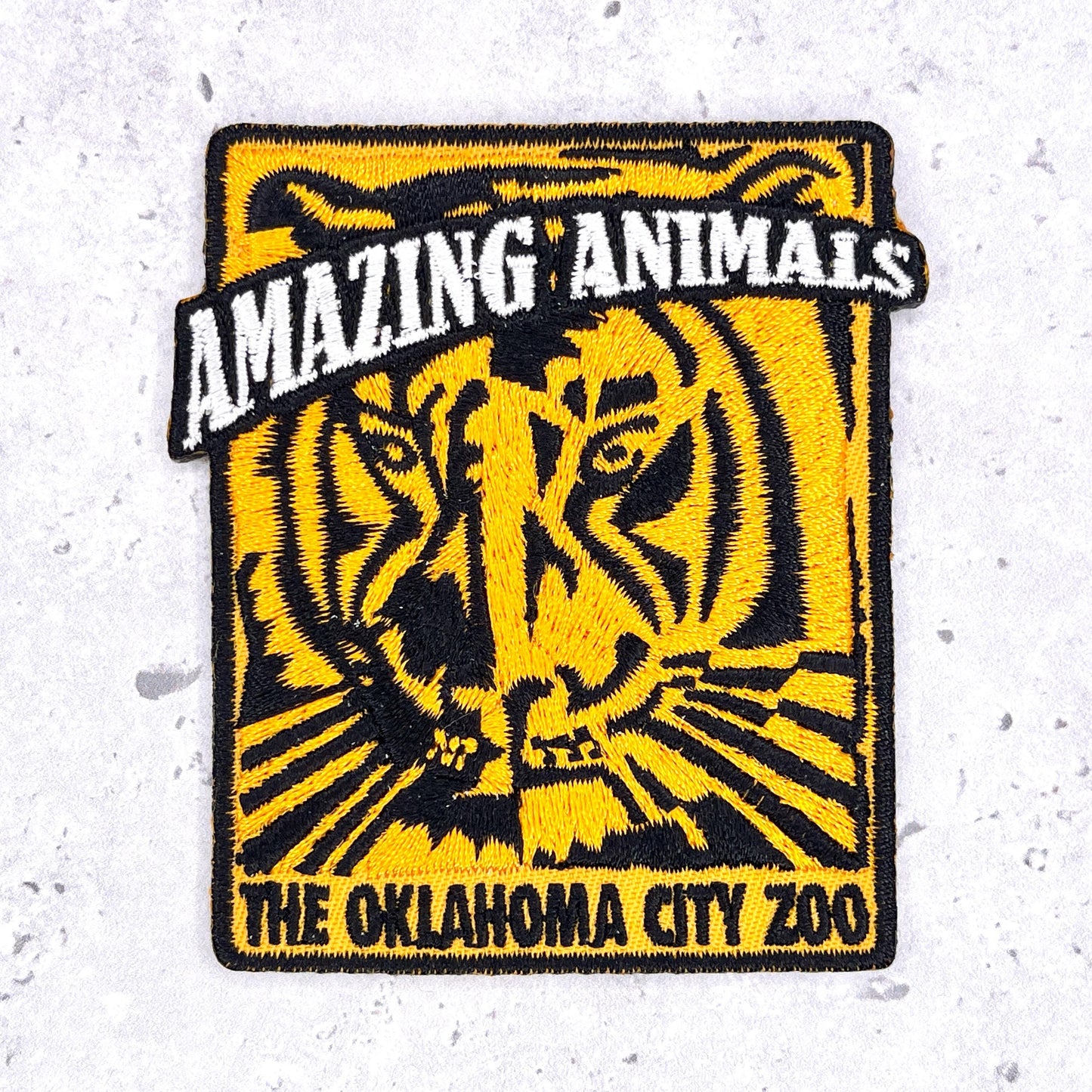 Oklahoma City Zoo Patch • Amazing Animals Tiger Wildlife Souvenir • Iron-On NOS