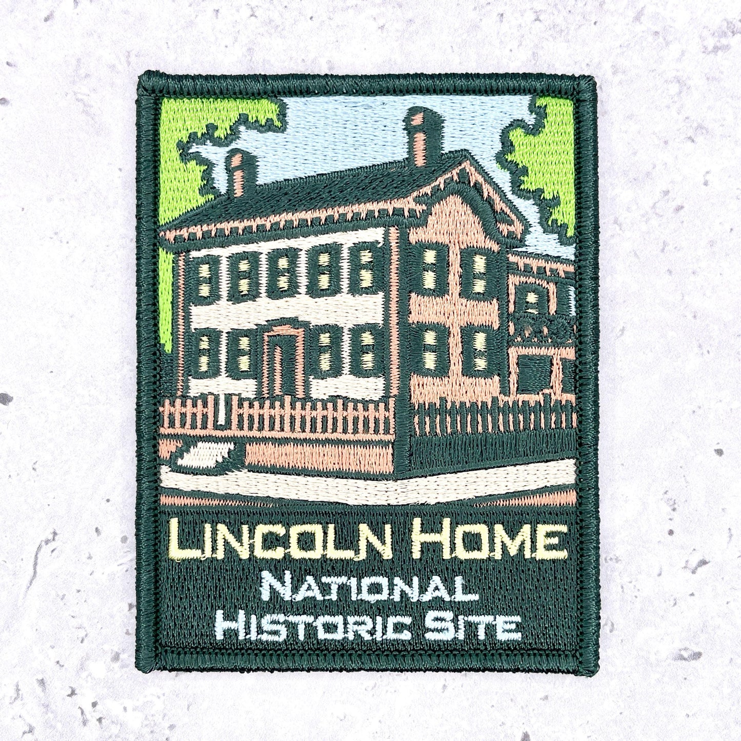 Abraham Lincoln Home Patch • Springfield National Historic Site • Y2K Iron-On NOS