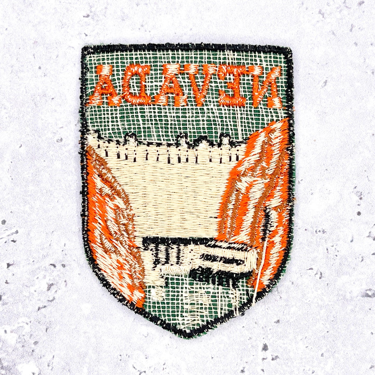 Vintage Nevada Patch • Hoover Dam State Souvenir • Sew-On Used