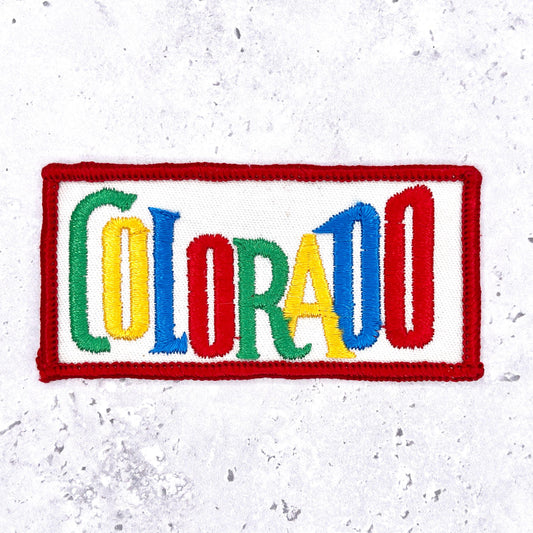 Vintage Colorado Patch • Colorful State Travel Souvenir • Iron-On NOS