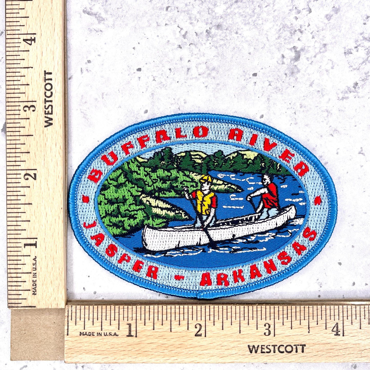 Buffalo National River Patch • Jasper Arkansas Ozarks Canoeing • Iron-On NOS
