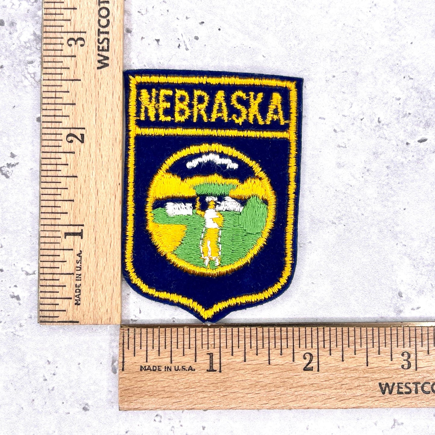Vintage Nebraska State Patch • Flag Travel Souvenir • Sew-On Badge