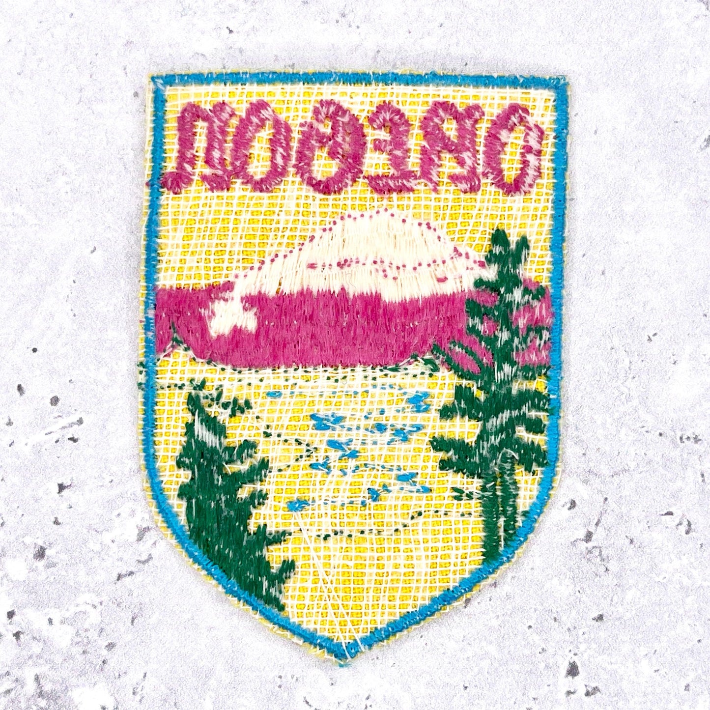 Vintage Oregon Patch • Mount Hood State Travel Souvenir • Sew-On Badge