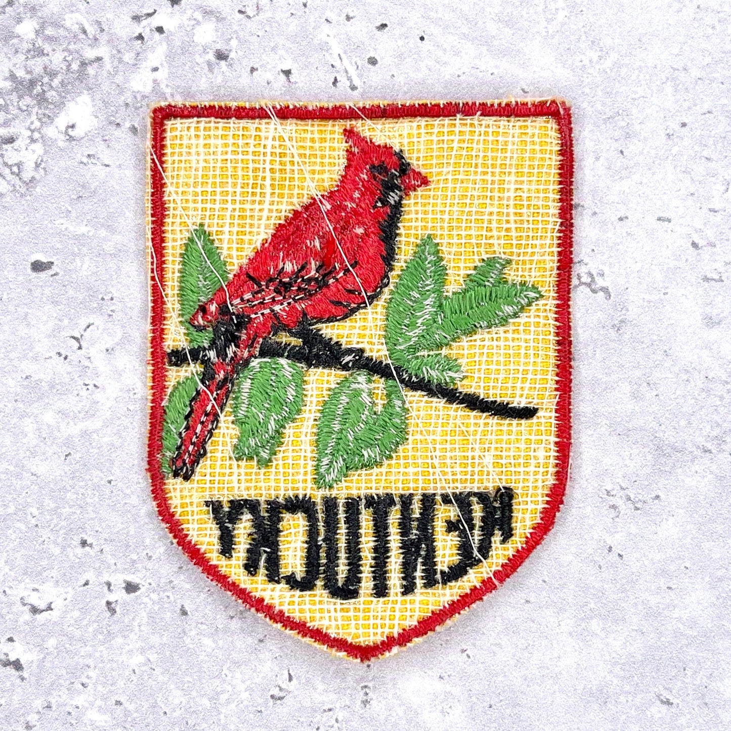 Vintage Kentucky State Patch • Cardinal Travel Souvenir • Sew-on Badge