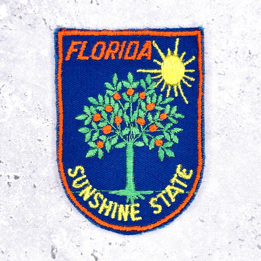 Vintage Florida State Patch • Sunshine Oranges Travel Souvenir • Sew-On