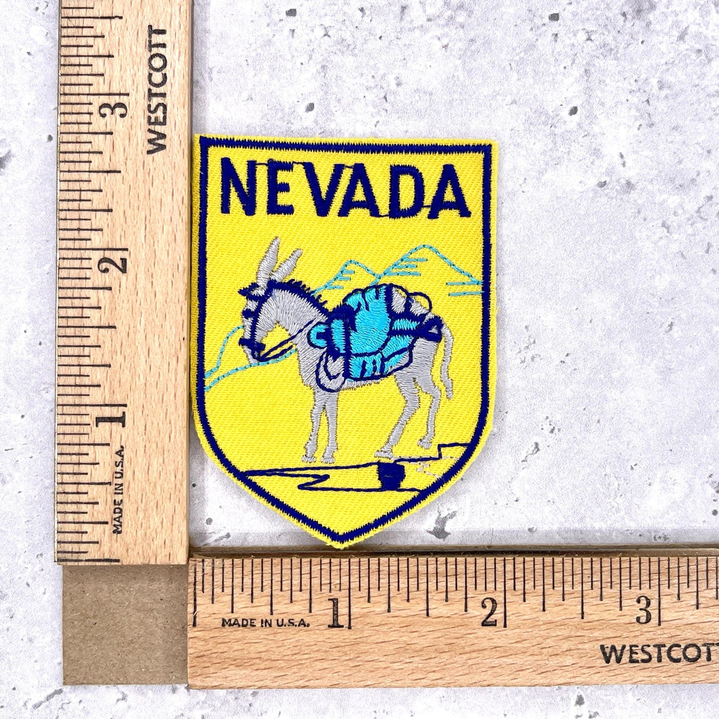 Vintage Nevada State Patch • 80s Travel Souvenir • Iron-On NOS