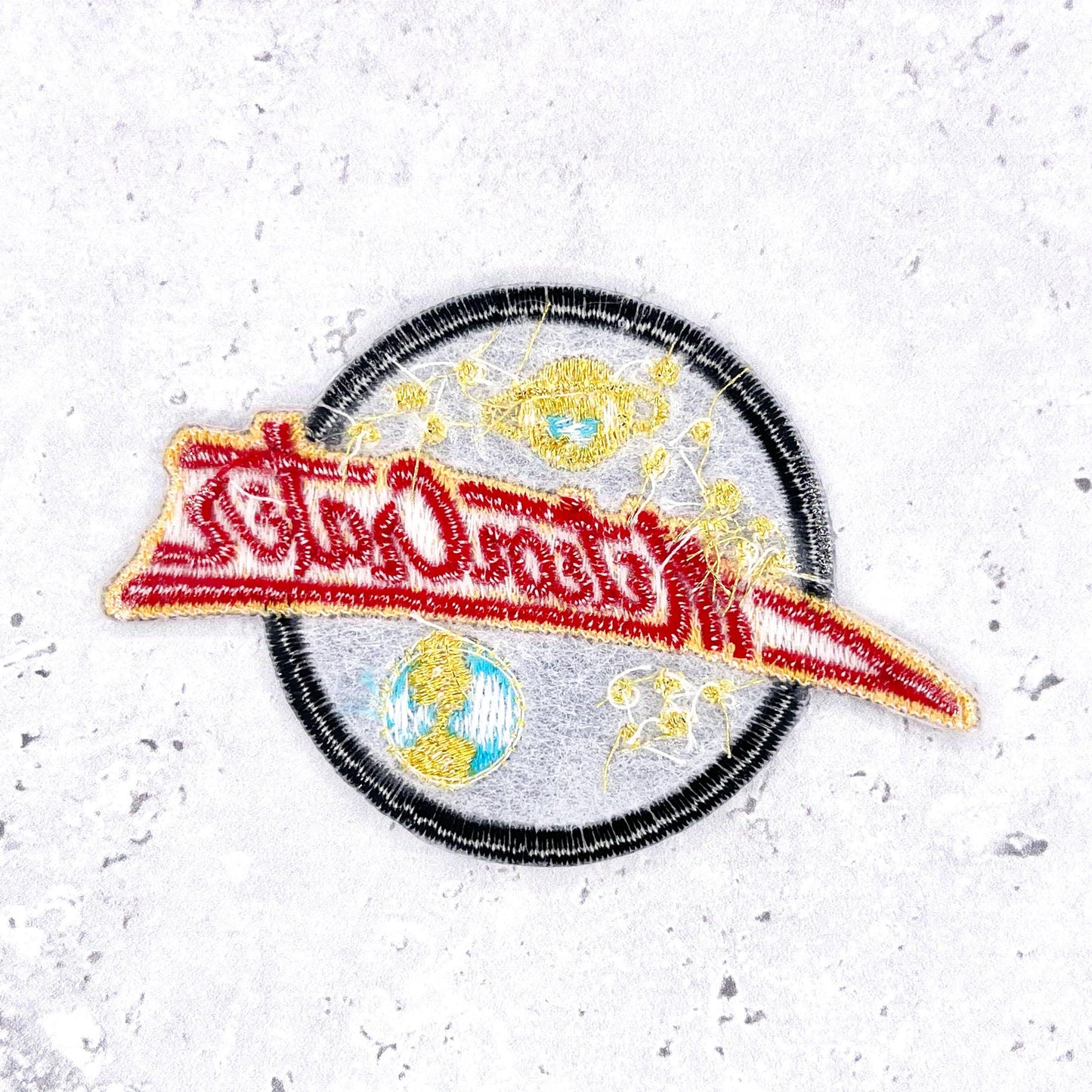 Meteor Crater Patch • Arizona Space Rock Travel Souvenir • Iron-On